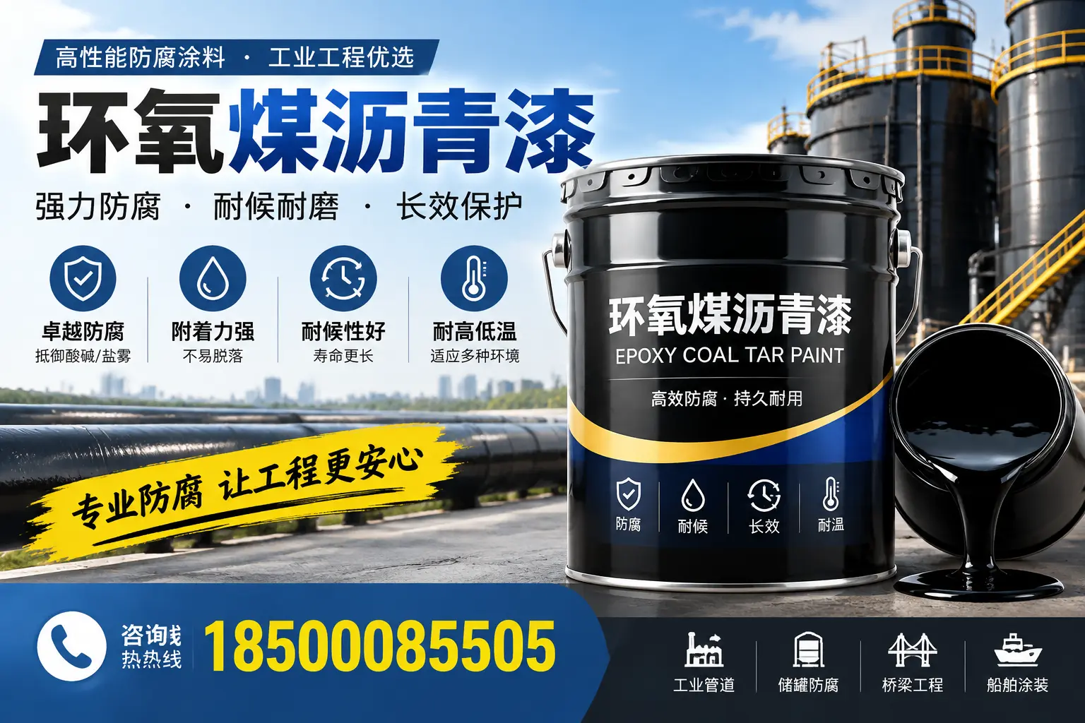 环氧煤沥青漆的施工方法与注意事项，确保在潍坊顺利完成
